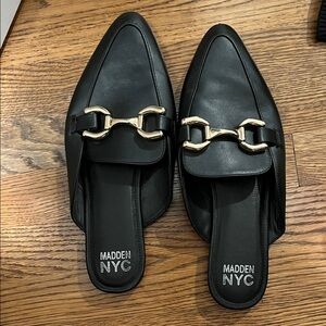 Madden NYC Black Slip-On Loafers
